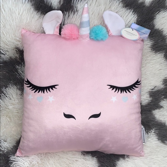 New Under One Sky PINK Unicorn Pillow - Picture 5 of 5